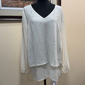 MICHAEL Michael Kors Cream Flowy Top